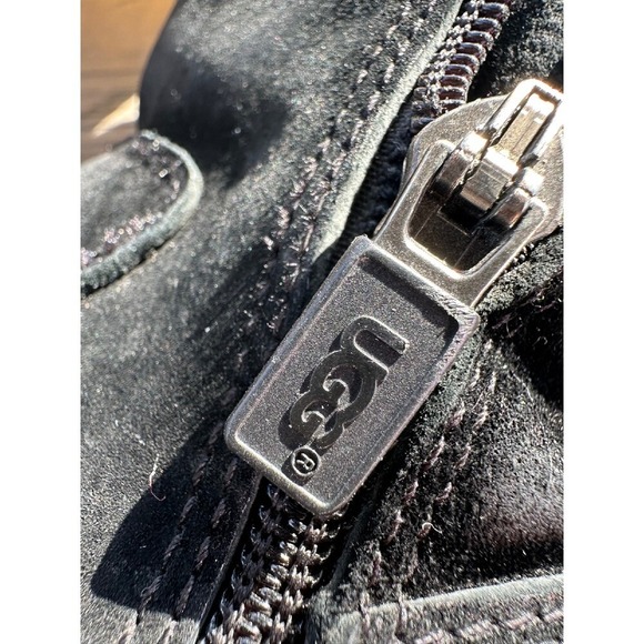 UGG Suede Boots Black Winter Women's 10 - Picture 7 of 12